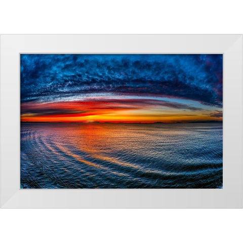 The Eye White Modern Wood Framed Art Print by Kostka, Vladimir