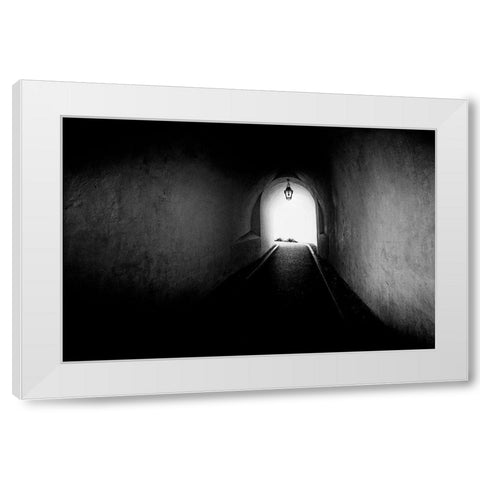 Tunnel White Modern Wood Framed Art Print by Kostka, Vladimir