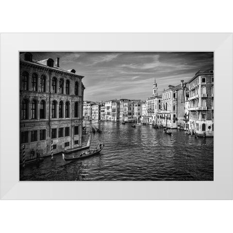 Venice White Modern Wood Framed Art Print by Kostka, Vladimir