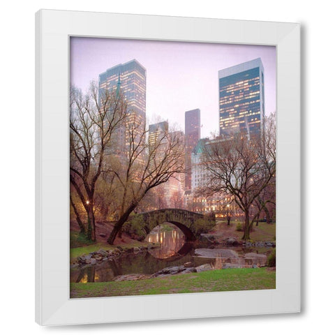Central Park, NYC White Modern Wood Framed Art Print by Klug, Alan