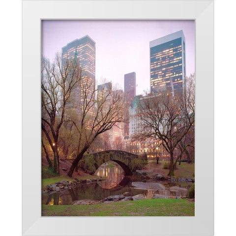 Central Park, NYC White Modern Wood Framed Art Print by Klug, Alan