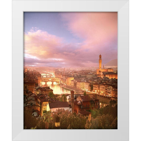 Florence White Modern Wood Framed Art Print by Klug, Alan
