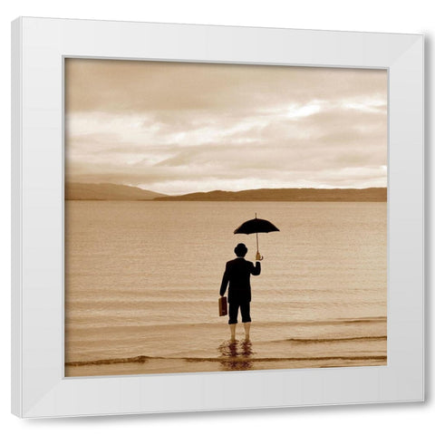Incident at Loch Ness White Modern Wood Framed Art Print by Klug, Alan