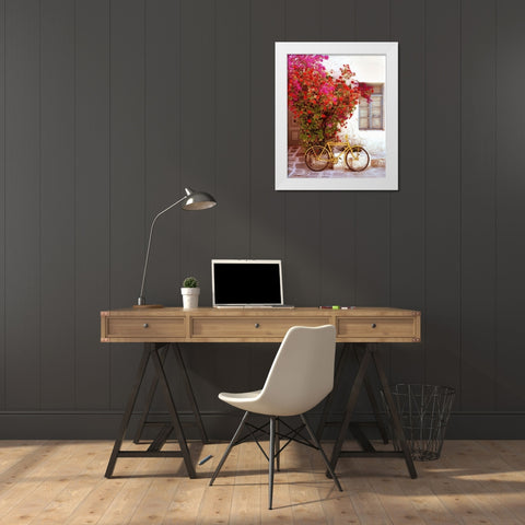 Paros, Greece White Modern Wood Framed Art Print by Klug, Alan