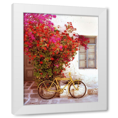 Paros, Greece White Modern Wood Framed Art Print by Klug, Alan