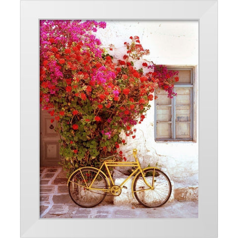 Paros, Greece White Modern Wood Framed Art Print by Klug, Alan