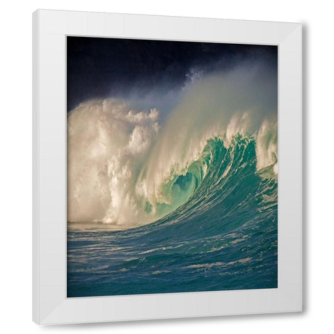 Waimea, Oahu White Modern Wood Framed Art Print by Klug, Alan