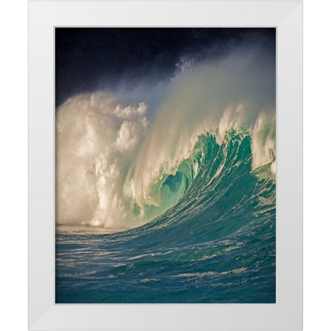 Waimea, Oahu White Modern Wood Framed Art Print by Klug, Alan