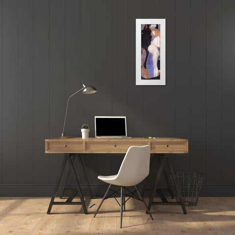The Hope I White Modern Wood Framed Art Print by Klimt, Gustav