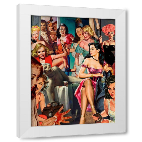 Artist in Hallway White Modern Wood Framed Art Print by Kite, Barry