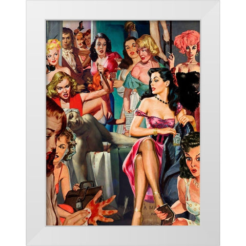 Artist in Hallway White Modern Wood Framed Art Print by Kite, Barry