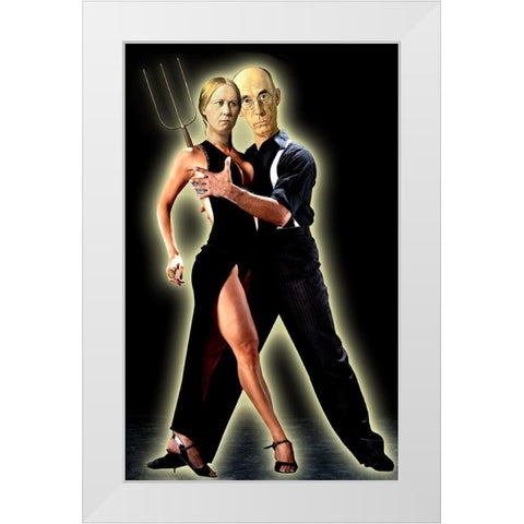 Gothic Tango White Modern Wood Framed Art Print by Kite, Barry