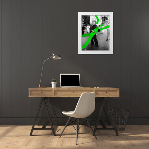 Inflatable Tube Man White Modern Wood Framed Art Print by Kite, Barry