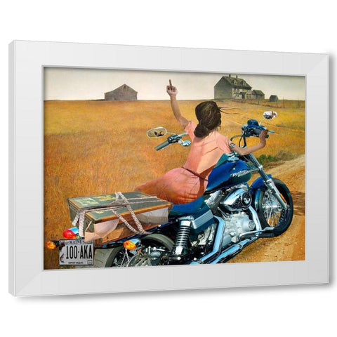 Leaving White Modern Wood Framed Art Print by Kite, Barry