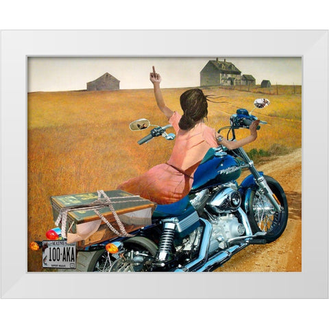 Leaving White Modern Wood Framed Art Print by Kite, Barry
