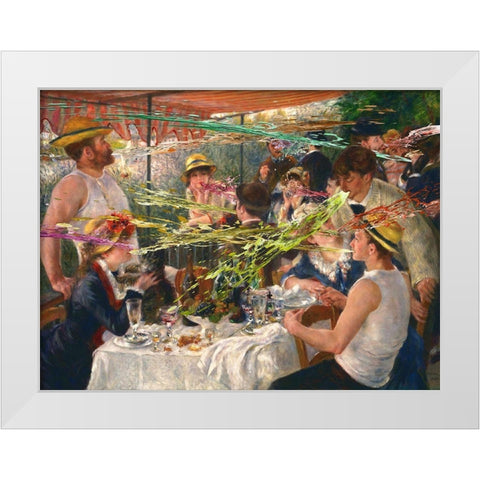 Luncheon of the Projectile Vomit Party White Modern Wood Framed Art Print by Kite, Barry