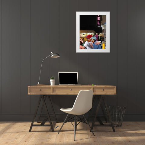 Postmodern Motel White Modern Wood Framed Art Print by Kite, Barry