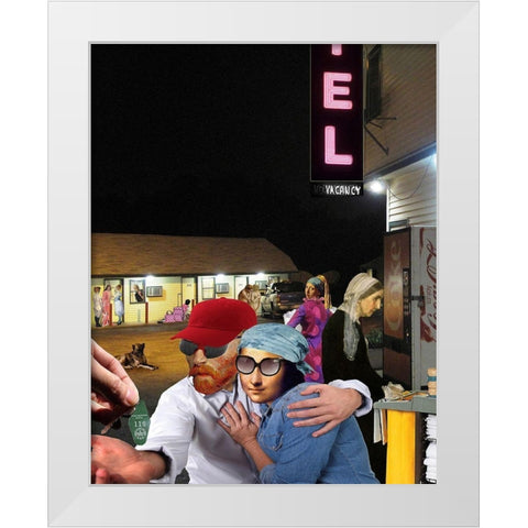 Postmodern Motel White Modern Wood Framed Art Print by Kite, Barry