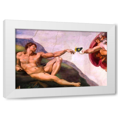 The Tasing White Modern Wood Framed Art Print by Kite, Barry