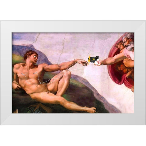 The Tasing White Modern Wood Framed Art Print by Kite, Barry