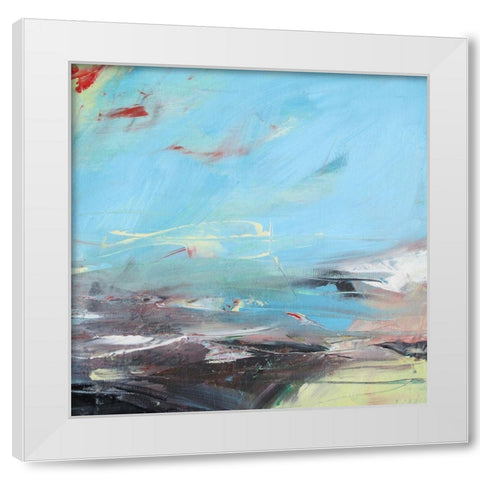 Cerulean Skies White Modern Wood Framed Art Print by Kinmont, Andrew