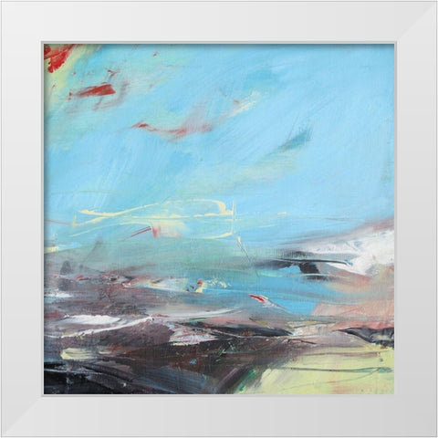 Cerulean Skies White Modern Wood Framed Art Print by Kinmont, Andrew