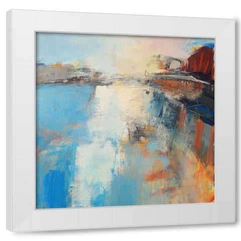 Harbour Light White Modern Wood Framed Art Print by Kinmont, Andrew