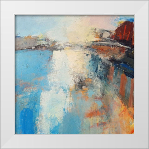 Harbour Light White Modern Wood Framed Art Print by Kinmont, Andrew