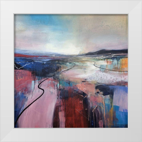Ill Meet You On The Estuary White Modern Wood Framed Art Print by Kinmont, Andrew