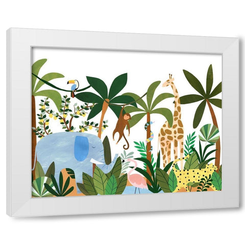 Jungle White Modern Wood Framed Art Print by Kopcik, Emily