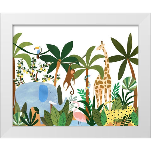 Jungle White Modern Wood Framed Art Print by Kopcik, Emily