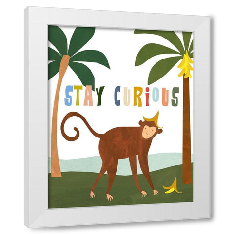 Stay Curious White Modern Wood Framed Art Print by Kopcik, Emily