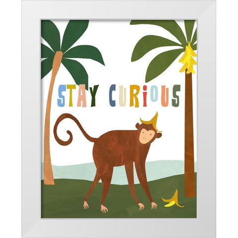 Stay Curious White Modern Wood Framed Art Print by Kopcik, Emily