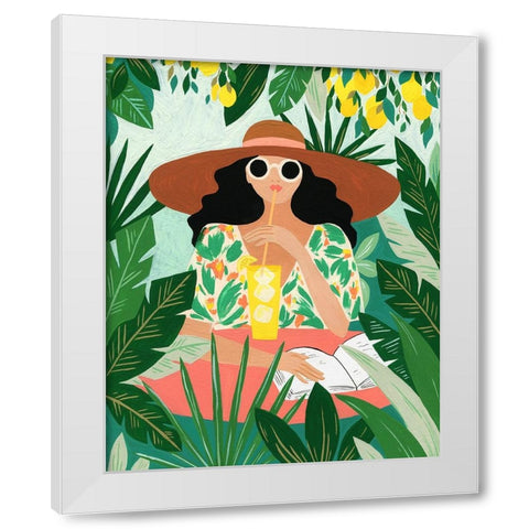 Under The Lemon Tree White Modern Wood Framed Art Print by Kopcik, Emily