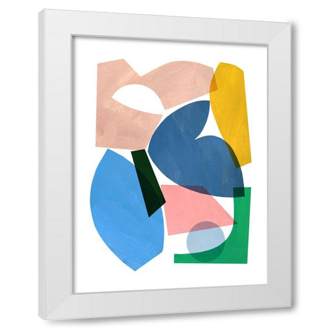 Collage of Color White Modern Wood Framed Art Print by Kopcik, Emily