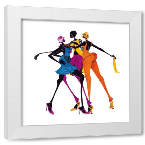 Hips, Hips, Hips White Modern Wood Framed Art Print by Kelly, Shan