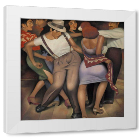 Latino Jazz White Modern Wood Framed Art Print by Kelley, Gary
