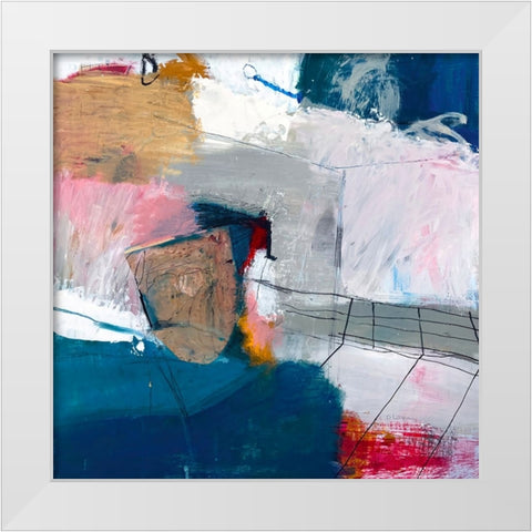 Ice White Modern Wood Framed Art Print by Lauzon, Danielle