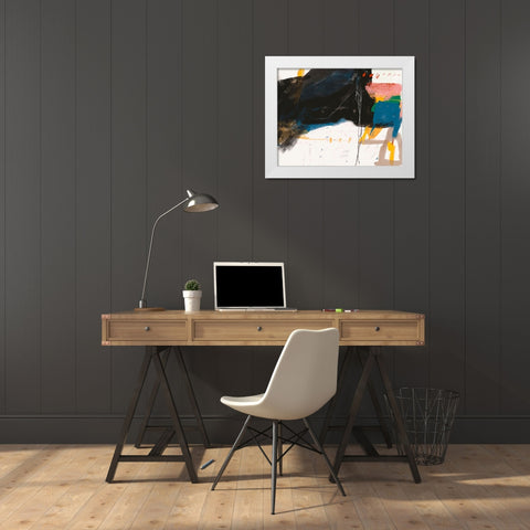 When Answers Donâ€™t Come White Modern Wood Framed Art Print by Lauzon, Danielle