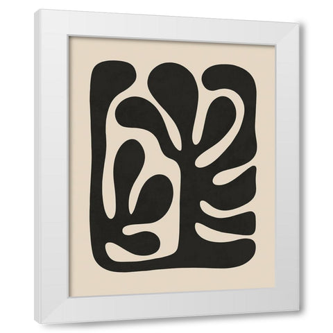 Abstractica White Modern Wood Framed Art Print by LivinLi