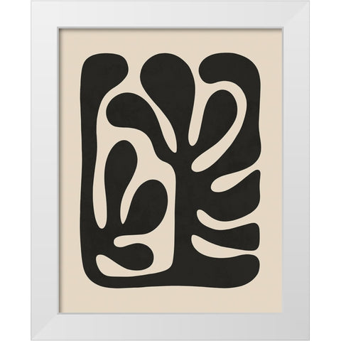 Abstractica White Modern Wood Framed Art Print by LivinLi