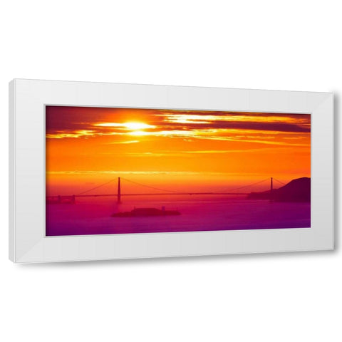 The Sun Gate White Modern Wood Framed Art Print by Linhares, Greg