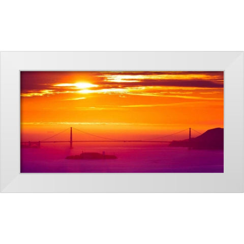 The Sun Gate White Modern Wood Framed Art Print by Linhares, Greg