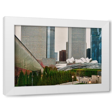 Chicago 350 White Modern Wood Framed Art Print by Levant, Jessica