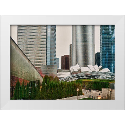 Chicago 350 White Modern Wood Framed Art Print by Levant, Jessica