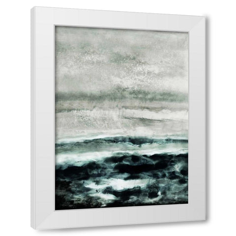 Abstract Waterscape White Modern Wood Framed Art Print by Lehnhardt, Iris