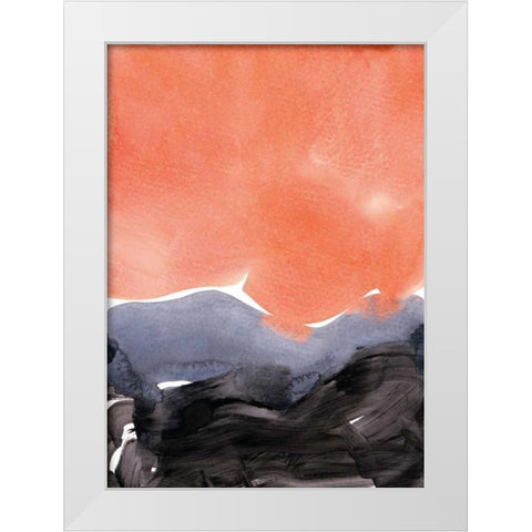 Orange Blue Graphite White Modern Wood Framed Art Print by Lehnhardt, Iris