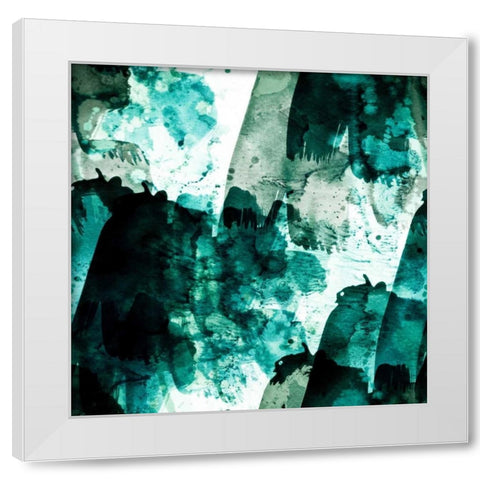 Emerald and Moss Green White Modern Wood Framed Art Print by Lehnhardt, Iris