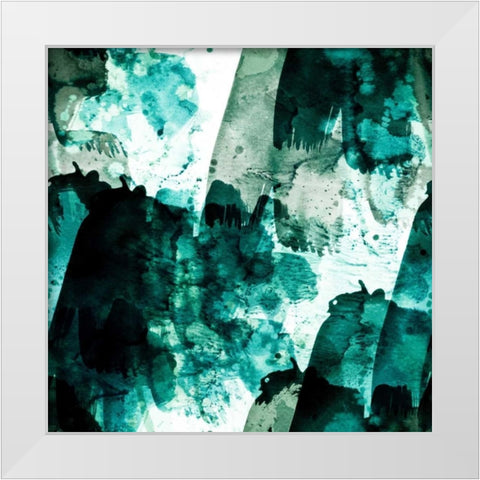 Emerald and Moss Green White Modern Wood Framed Art Print by Lehnhardt, Iris