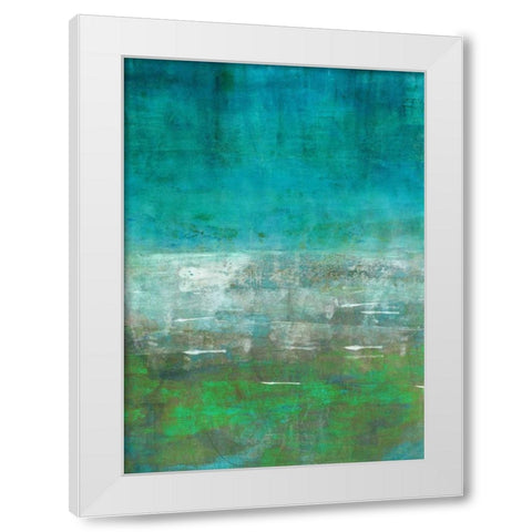 Green Oasis White Modern Wood Framed Art Print by Lehnhardt, Iris